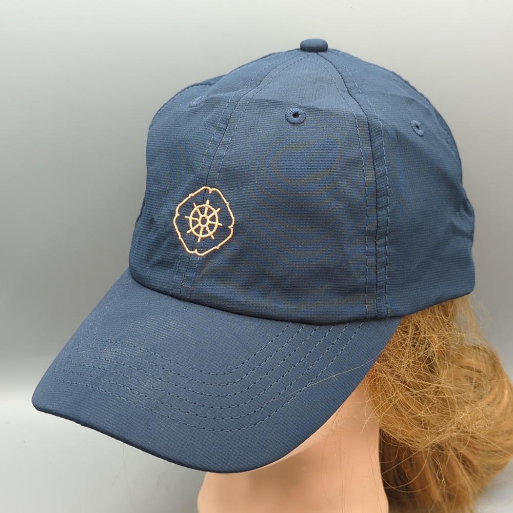 Primrose Golf Hat Cap Navy Blue Imperial OSFA Adjustable Strapback Ships Wheel